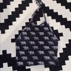 Elephant Halter Crop Top